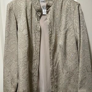 Taupe 2pc Beaded Jacket with Shell JBS Limited 22W